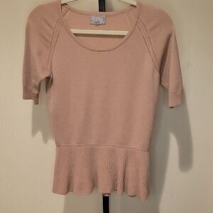 Pure Collection CASHMERE Pink Scoop Neck Sweater